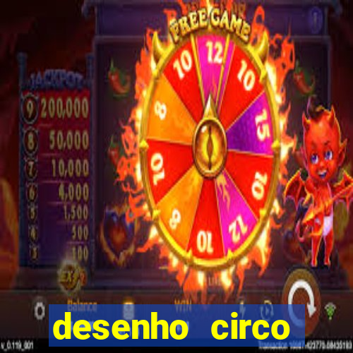 desenho circo digital para colorir